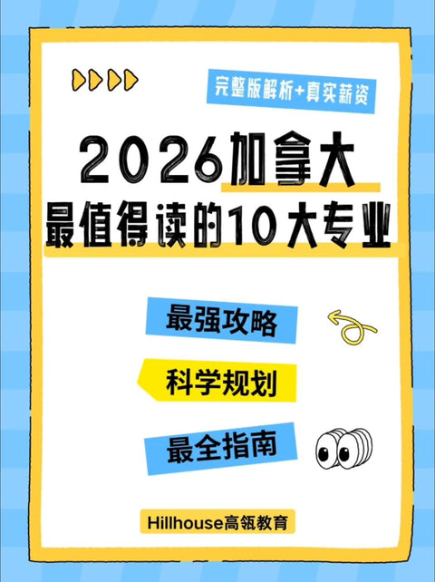 🎓加拿大最值得读的10大专业