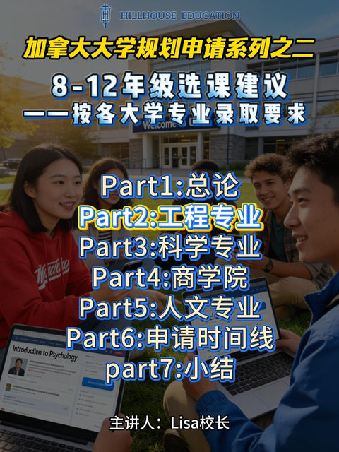 加拿大大学规划申请（8-12年级选课建议）-part2:工程专业