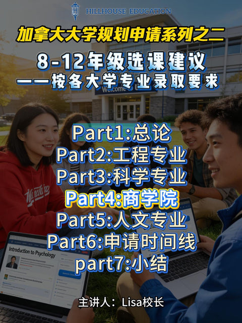 加拿大大学规划申请（8-12年级选课建议）-part4:商学院